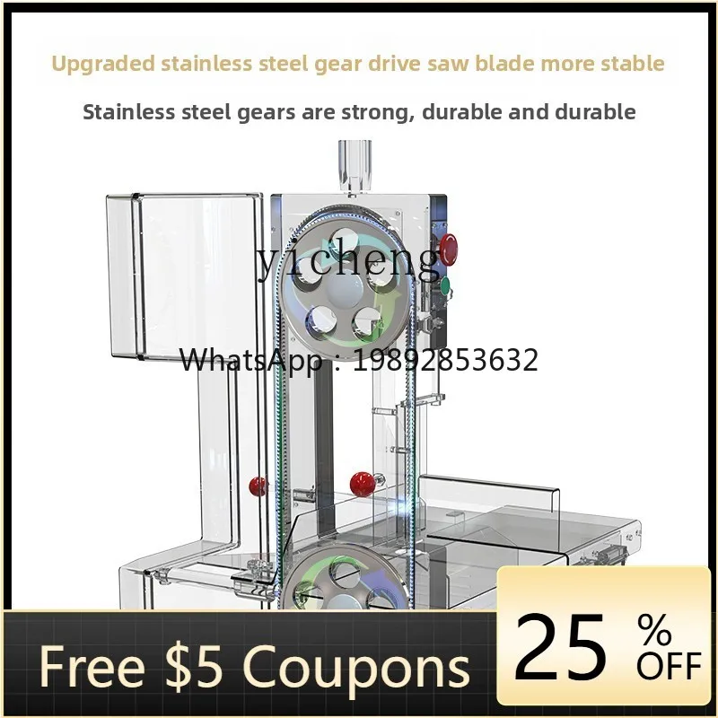 

ZK commercial bone saw machine electric stainless steel cutting frozen meat ribs household pig trotter bone cutting machine