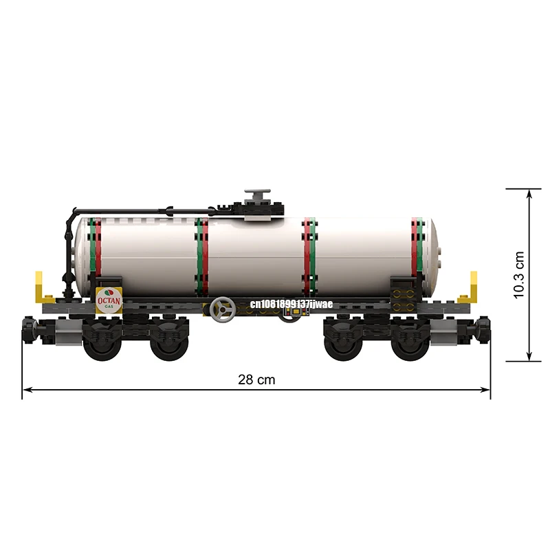 Nieuwe 174 Stuks Moc Stad Industriële Octan Tank Auto Wagon Treinen Model Diy Creatieve Ideeën Kind Speelgoed Verjaardagscadeau Technologie Blokken