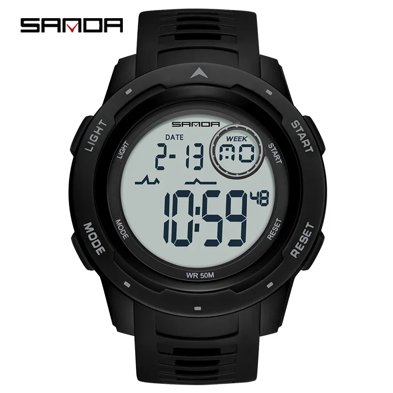 

SANDA 2125 Man Military Wristwatch Relogio Masculino Top Brand Sports Men Watches Fashion Countdown Waterproof LED Digital Watch