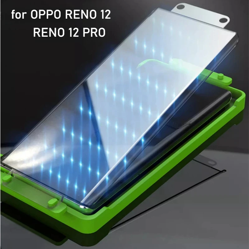 3 stuks keramische gebogen film voor OPPO RENO 12, OPPO RENO 12 PRO, Reno12, Reno12pro, schermbeschermer beschermend met installatiekit - afbeelding 2
