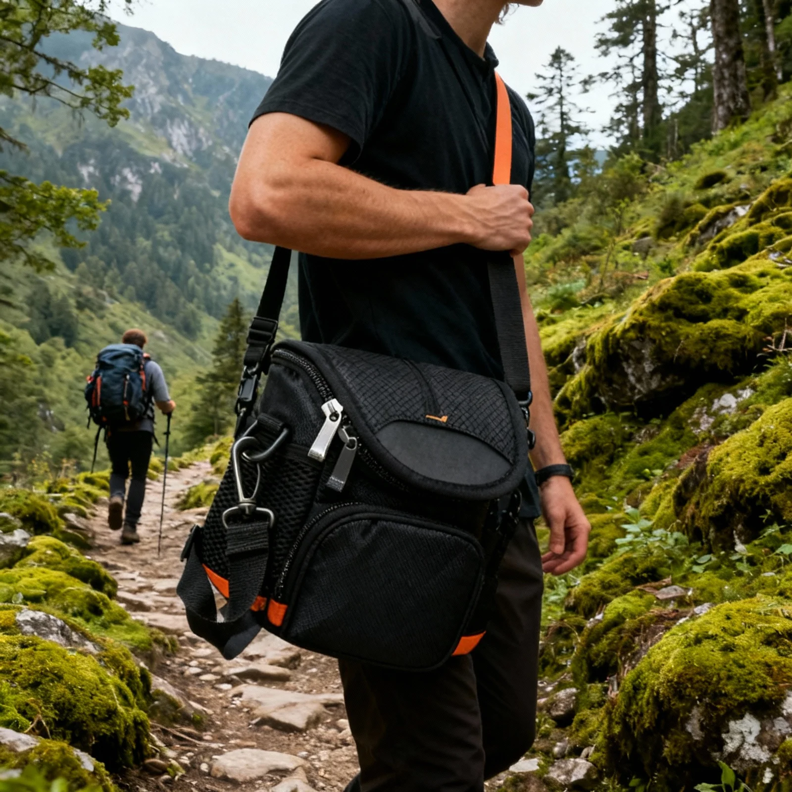 

1pc Camera Shoulder Bag Portable Travel Storage Case For A6000 A6300 A5100 Layered Design Dustproof Scratch Resistant Durable