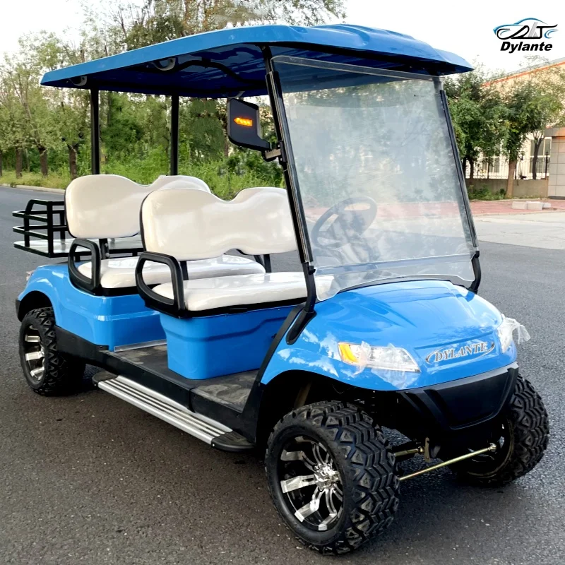 

Высокопроизводительная малошумная стабильная качественная 4-колесная 4-местная электрическая тележка для гольфа Очень дешевая многоцелевая электрическая пикап