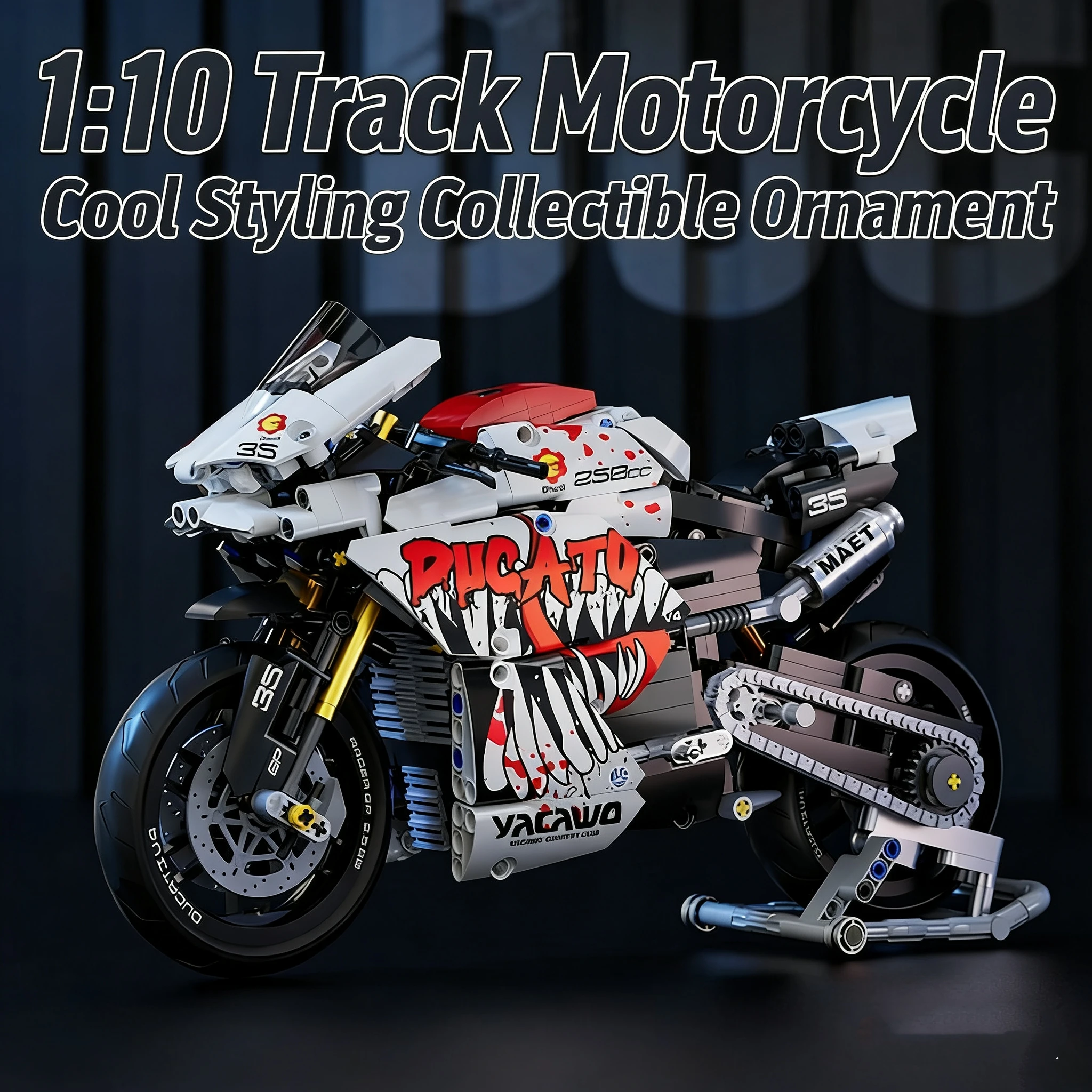 

Новый конструктор Ducati: Мотоцикл, серия «Строительная техника», модель-головоломка для сборки, игрушка-украшение, подарок на день рождения для детей