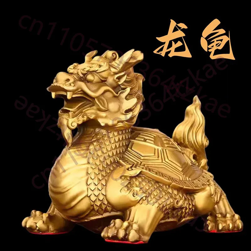 

Статуя дракона-черепахи из чистой меди, скульптура черепахи Фэн-шуй, приносящая богатство, с символом Багуа, китайское мифическое существо Базха Ся.