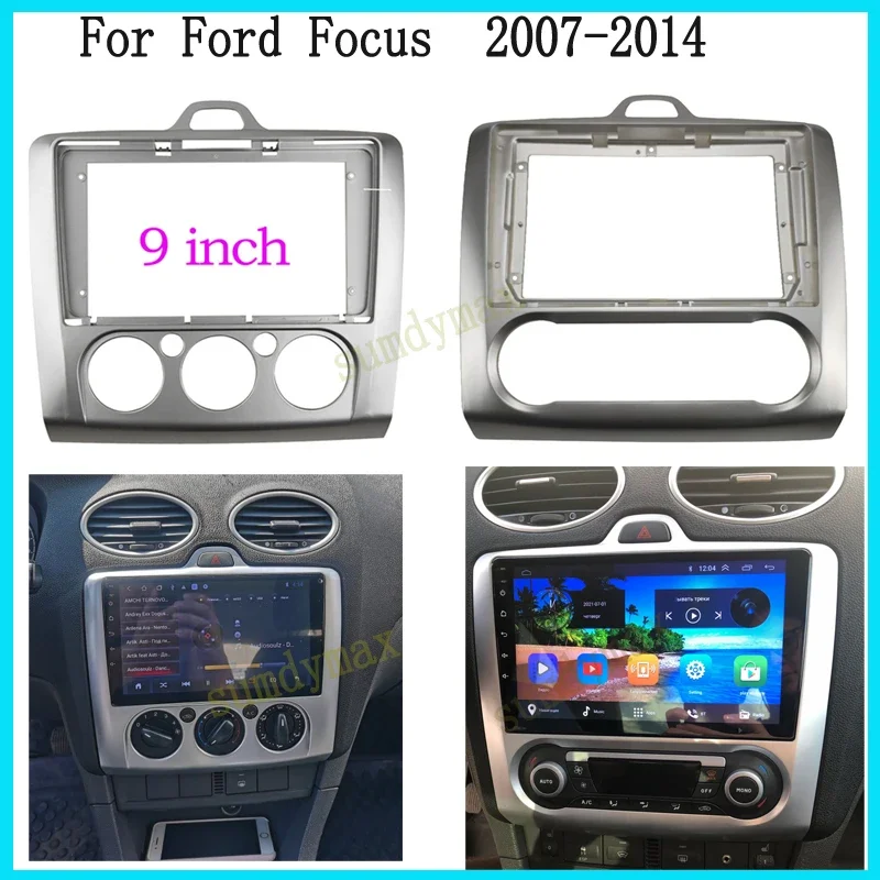 9inch Car Radio Fascia for Ford Focus 2 S-Max 2005-11 big screen 2 Din android Car Radio Fascia frame