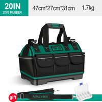 20inch Multi Functional Oxford Tool Bag Plastic Bottom Anti Slip Waterproof Handle Electrician Special Tool Storage Bag
