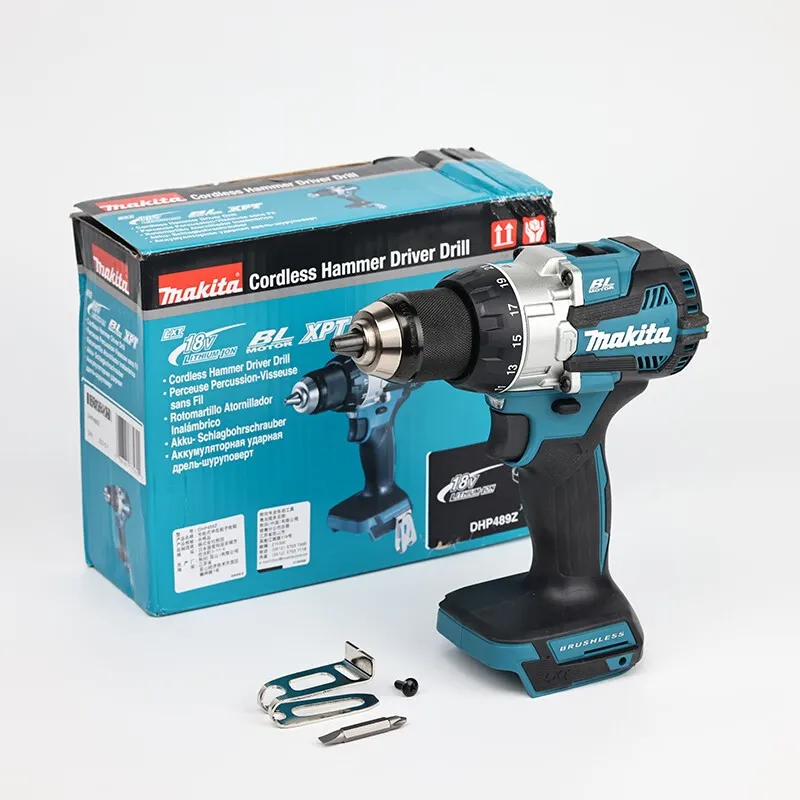 Imagem -04 - Makita-chave de Fenda de Metalurgia Recarregável Impact Driver Furadeira Elétrica Ferramenta Bare Dhp489