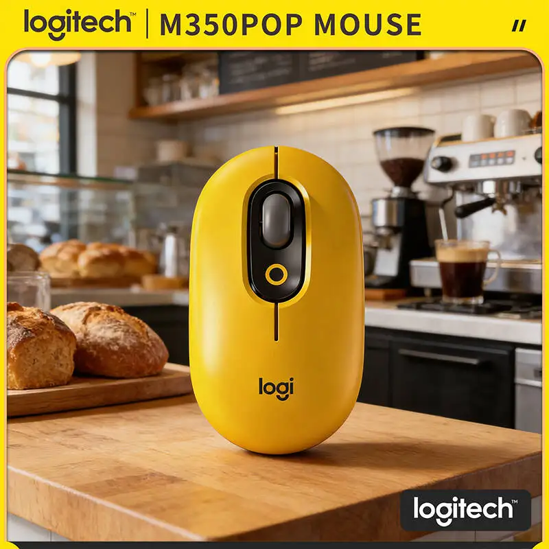 

Мышь Logitech M350 POP Pebble с оптическим отслеживанием, 1000 DPI, USB-приемник, магнитное хранение, для дома, офиса и ежедневного использования
