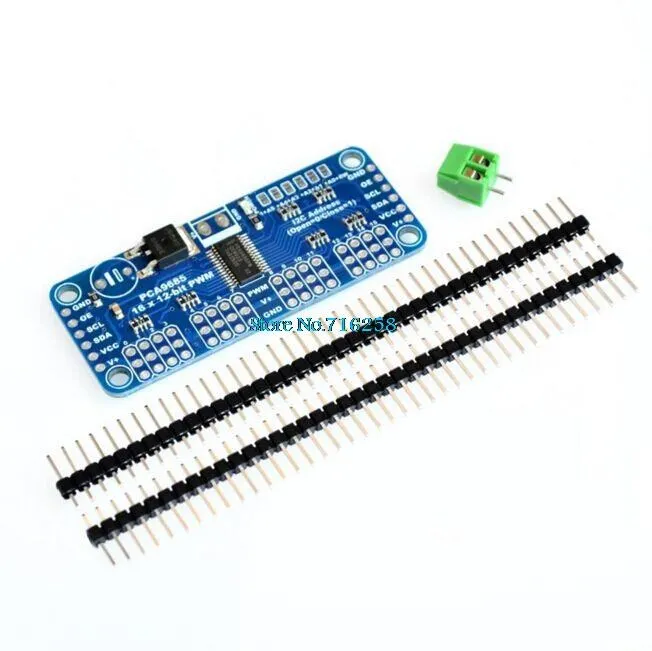 DIY KIT 16 Channel 12-bit PWM/Servo Driver-I2C interface-PCA9685  or Raspberry pi shield module servo shield