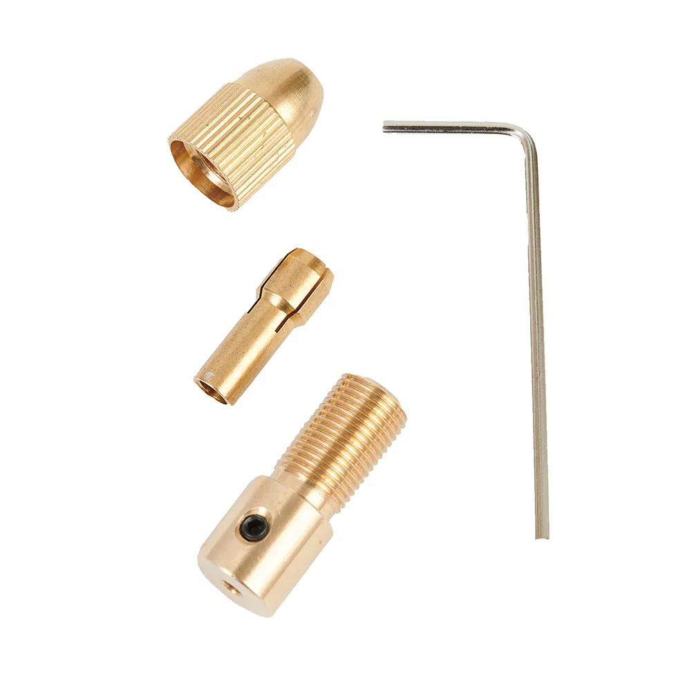 0.5-3mm Drill Chuck Set 7pcs Drill Chuck Set Copper Gold hard for ABS board aluminium sheet paperboard drilling