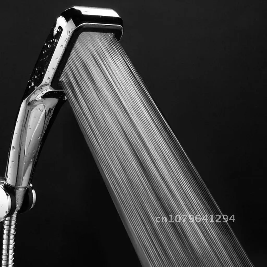 

High Pressure Shower Head Bathroom 300 Holes Water Saving Shower Head Powerfull Boosting Spray Bath Handheld Shower Head