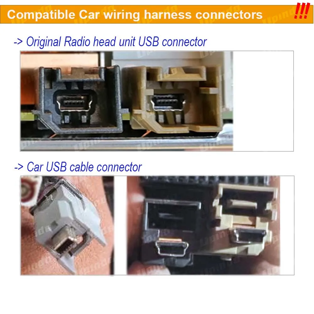 Car Android Head Unit Cable 4 6 Pin Mini USB Socket Wiring Harness Connector Adapter for Nissan Chevrolet Fiat Renault  Jeep