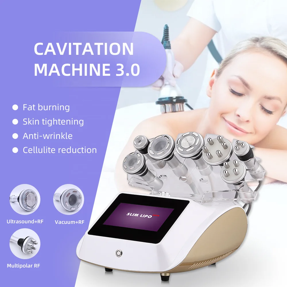 

40k Ultrasound Cavitation Slimming Machine Body Sculpting Fat Reduction Vacuum Cupping Massage Weight Loss Beauty Equipment