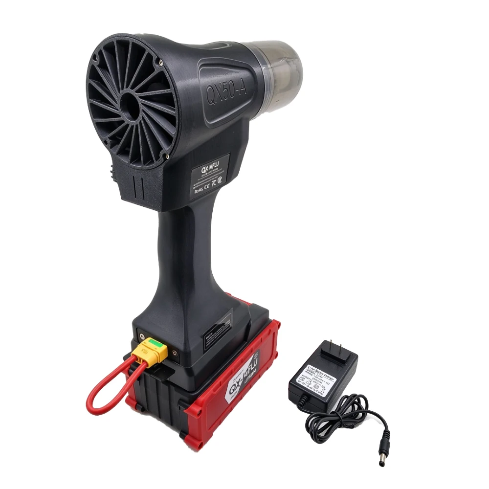 QX-MFLU 65M/S 50mm Brushless Motor Thrust Electric Turbo Fan Blower 550W Cordless Jet Fan Snow Leaf Dust Air Blowing Tool