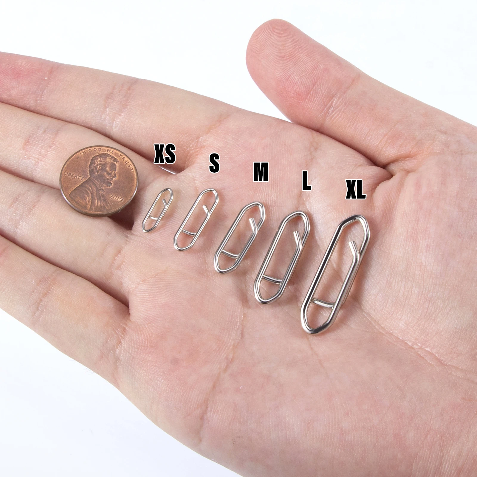 50 Stück Edelstahl Angeln Speed Clips Fast Link Quick Change Snap für Crankbait Swimbait Minnow Plug Salzwasser – Detail 4