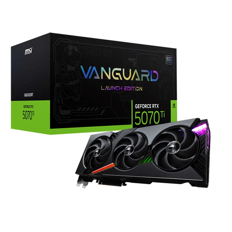 

RTX 5070 Ti 16G VANGUARD SOC Shenlong Desktop Computer Gaming Graphics Card