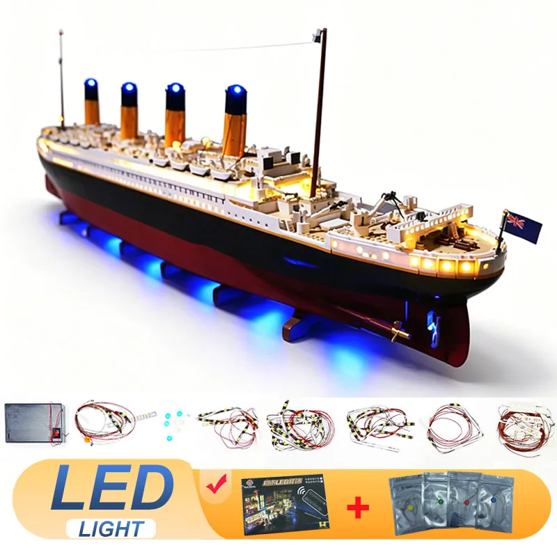 

Комплект светодиодных ламп для LEGO 10294 Титаник: идеи для подсветки, игрушки DIY, рождественский подарок (не включает строительные блоки, кирпичи, наборы, модели)