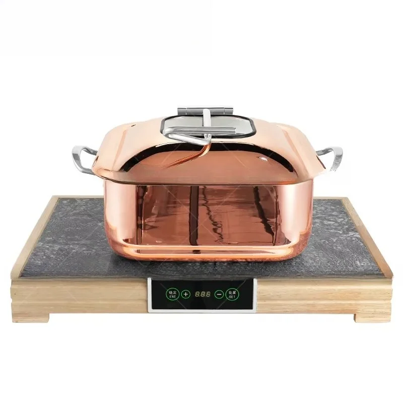Restaurant Hotel Supplies Electric Hot Pot Buffet Catering Stainless Steel Hot Pot Buffet Set
