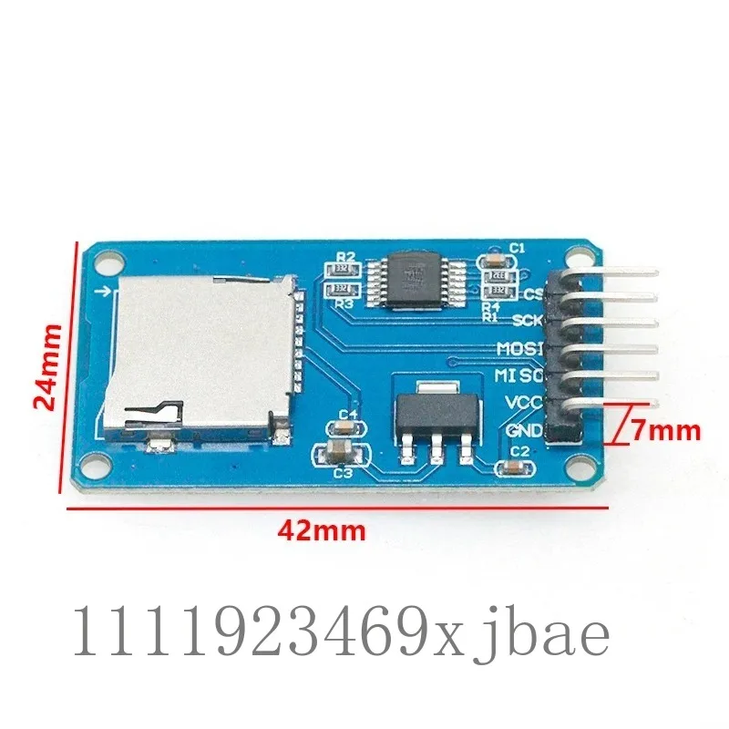 Mini SPI Micro SD TF Card Reader Module, General MCU Storage Card Read Circuit Board For Electronic DIY Project