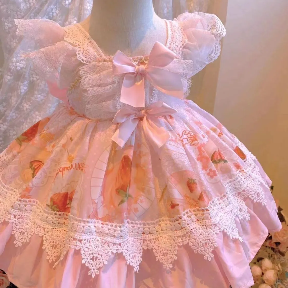 

Children's Lolita Dress Summer Puff Dress Girl Baby Cute Princess Dress Little Princess Birthday