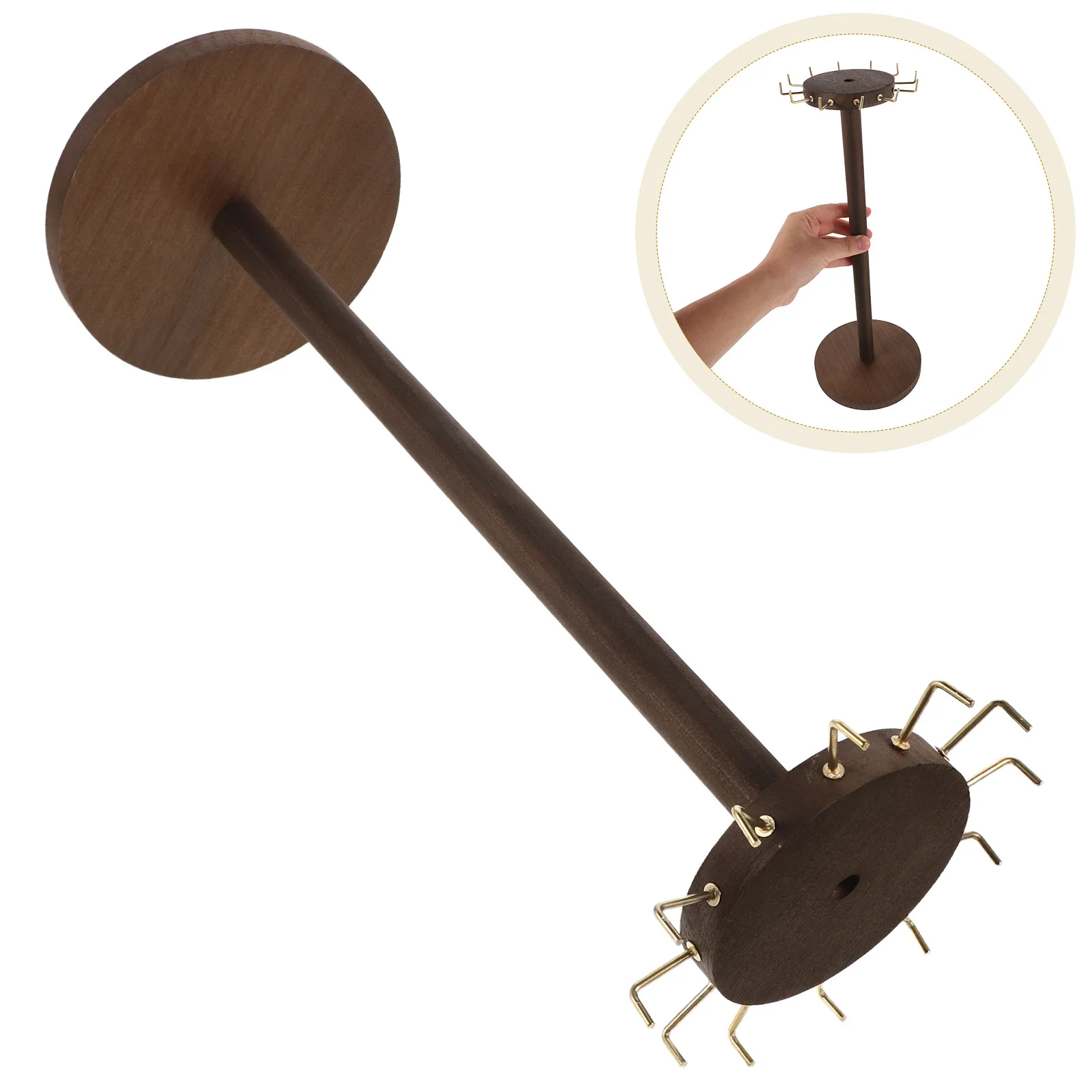 

Деревянный органайзер для ювелирных изделий, подставка из натурального дерева, винтажный дизайн для ожерелья, браслета, колец, сережек, стеллаж для хранения, настольная стойка