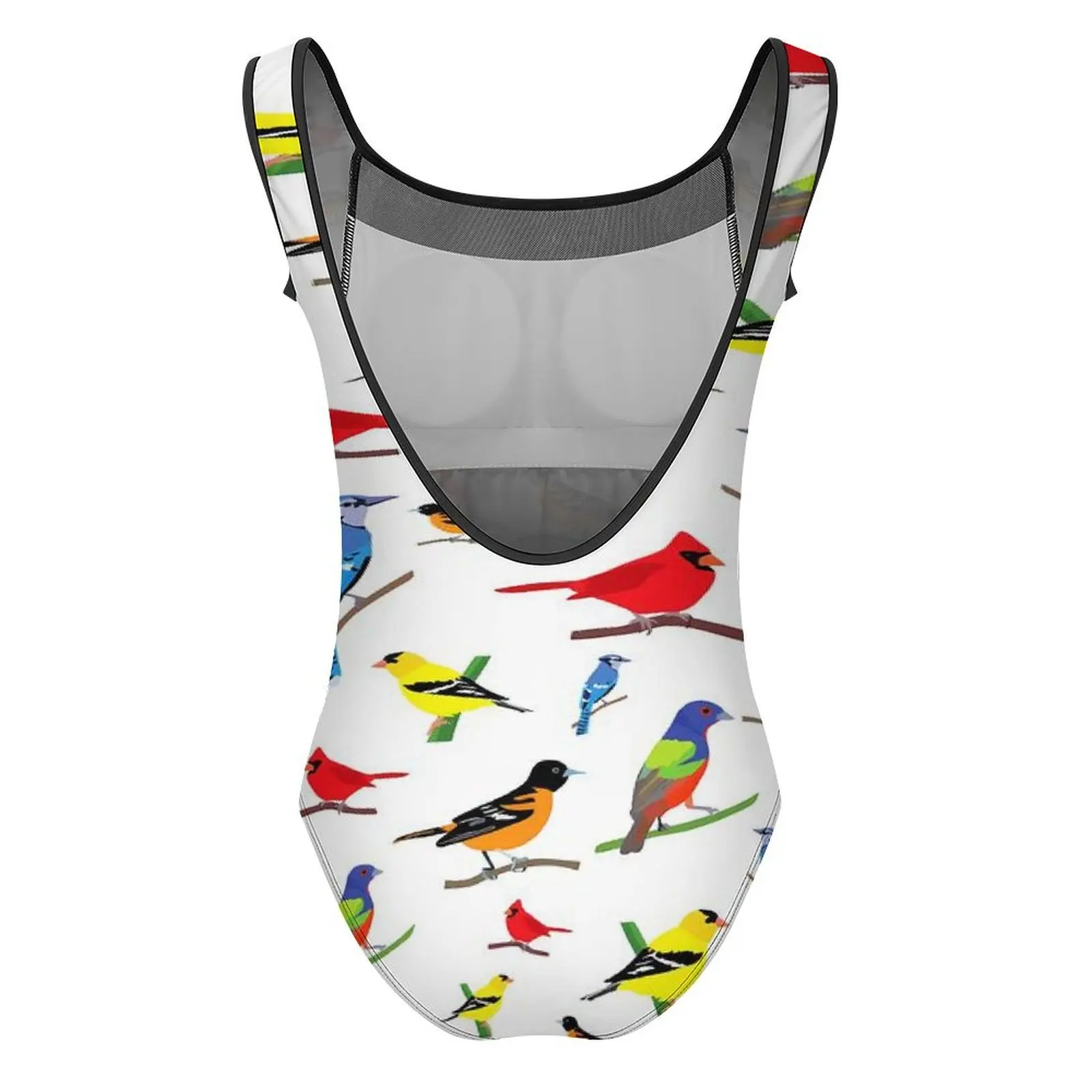 Colorful Bird Swimsuit North American Birds Swimwear One Piece Holiday Swim Swimsuits Cut Out Monokini Push Up Sexy Beach Wear