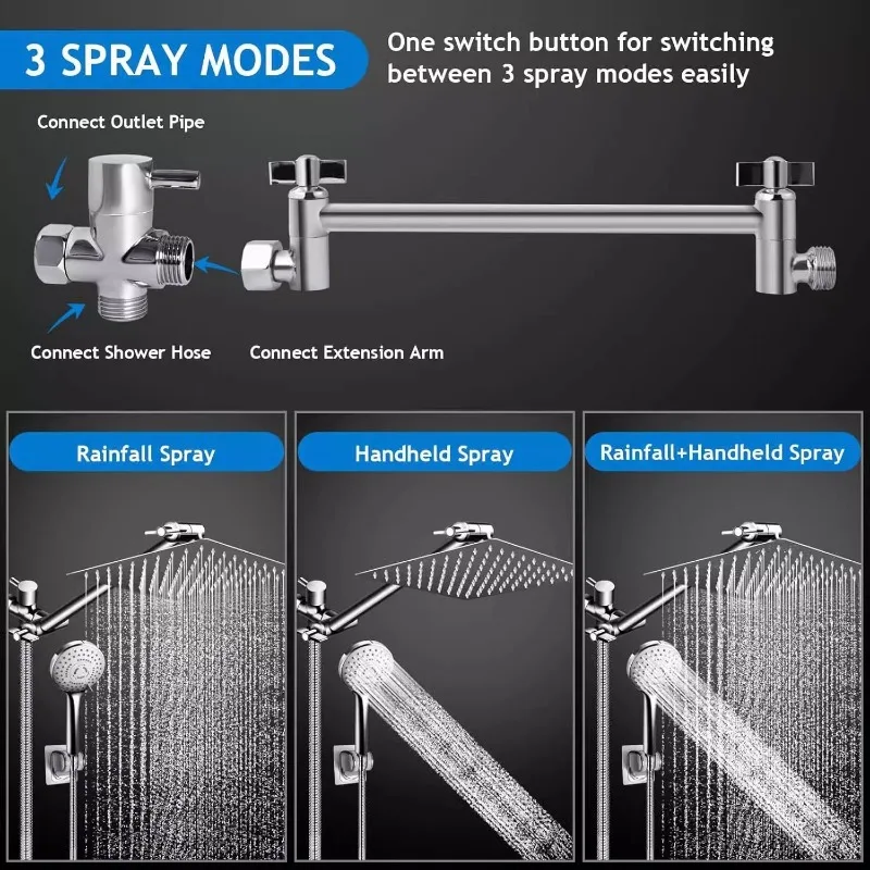 Stainless Steel Rain Shower He - مراجعة Shower Head Rain وسعره