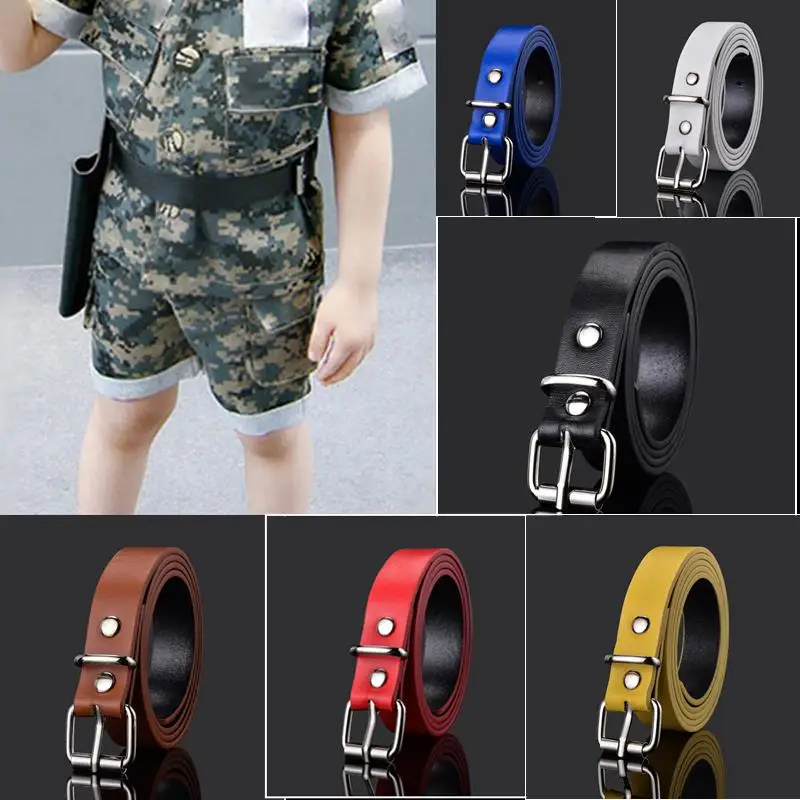 

New Children Belt Washed Belt 2024 Spring Casual Retro Pu Microfiber Leather Belt For Boys Girls Leather Belt Factory Direct