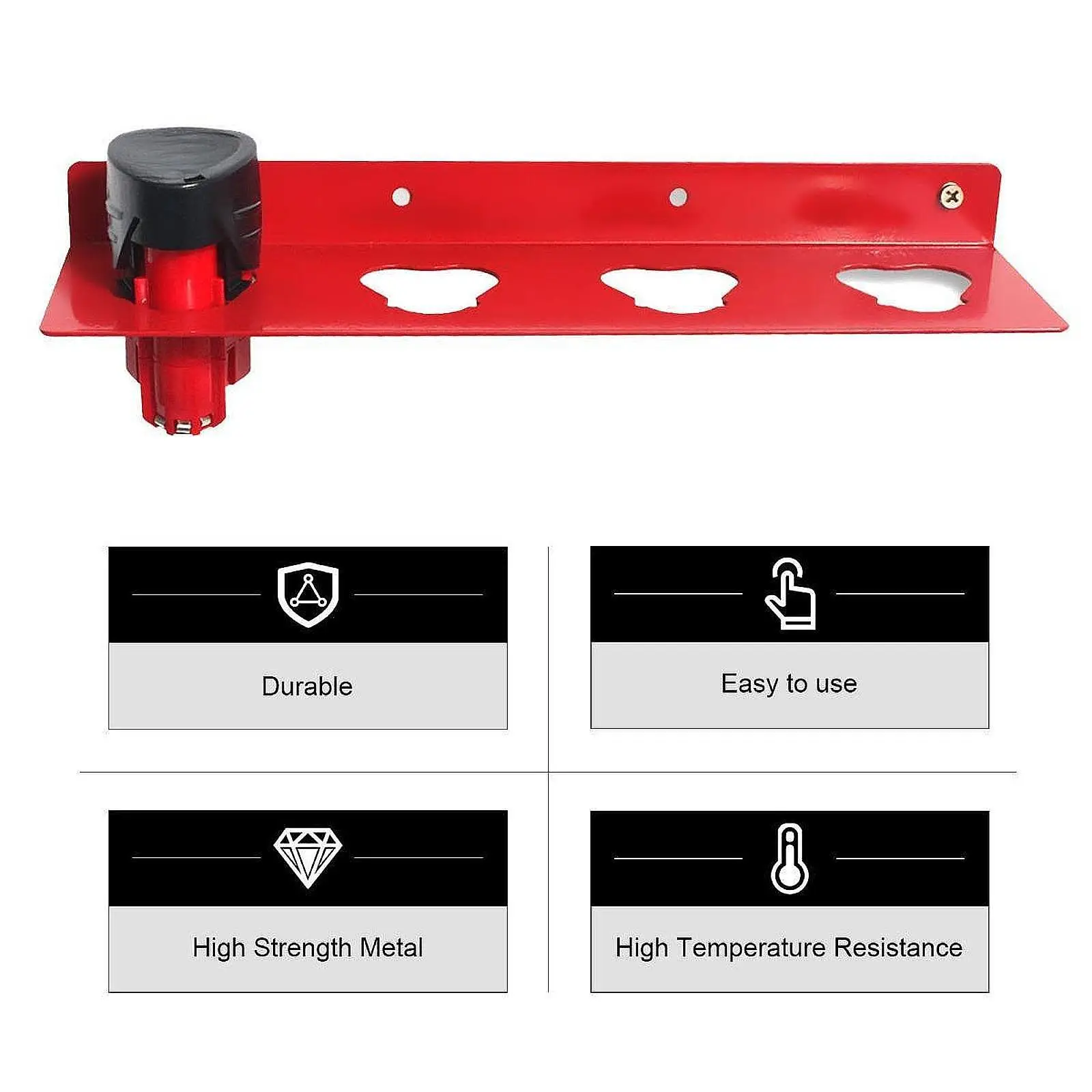 Battery Holder Sturdy Lithium Battery Tool Rack for Locksmiths Bench Garage