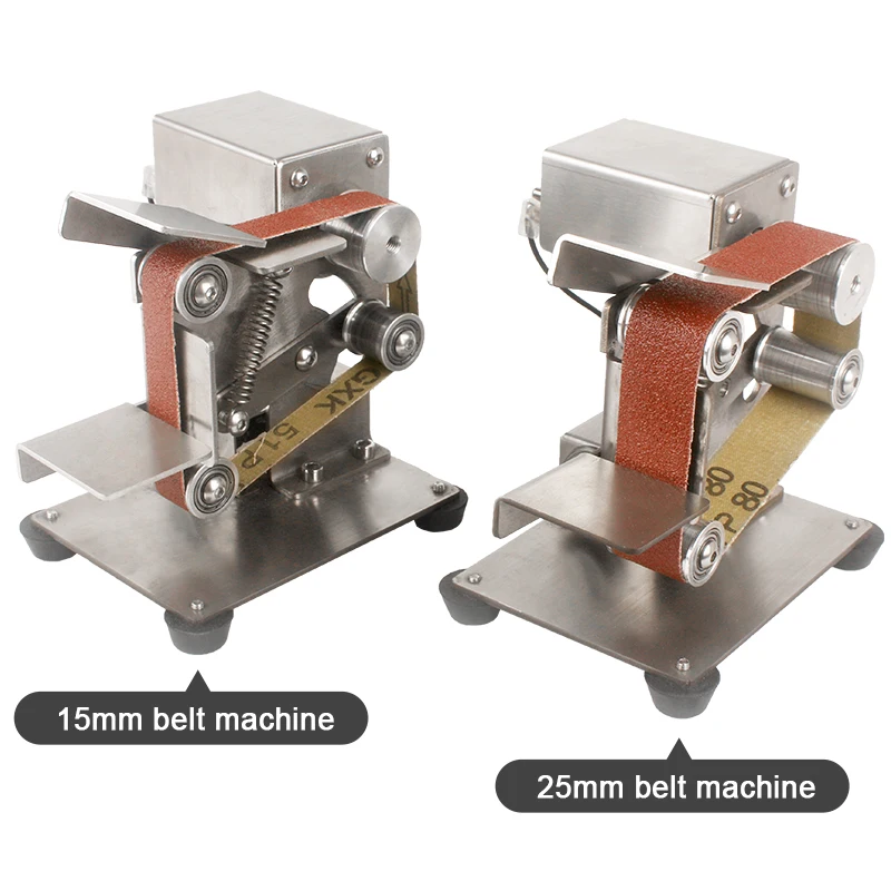 Imagem -02 - Mini Belt Sander Belt Grinder Bordas Sharpener Faça Você Mesmo Elétrica Polimento Moagem Sharpening Machine Velocidades 110v220v