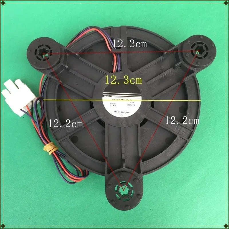 Suitable for Midea refrigerator BCD-266WTGL freezer fan GW12E12MS1AAZ-52Z20 0.26A