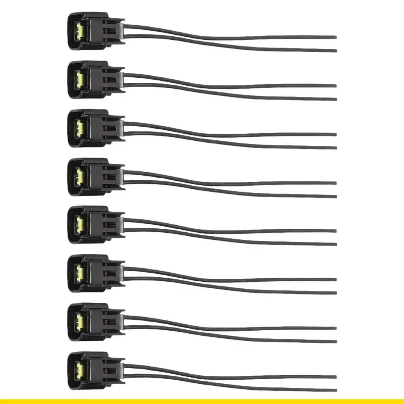SZCH 8 Pack Ignition Coil Connector Wiring Pigtail Set with Two-Wire Leads and Latching Housings DJ7022Y-2.3-21