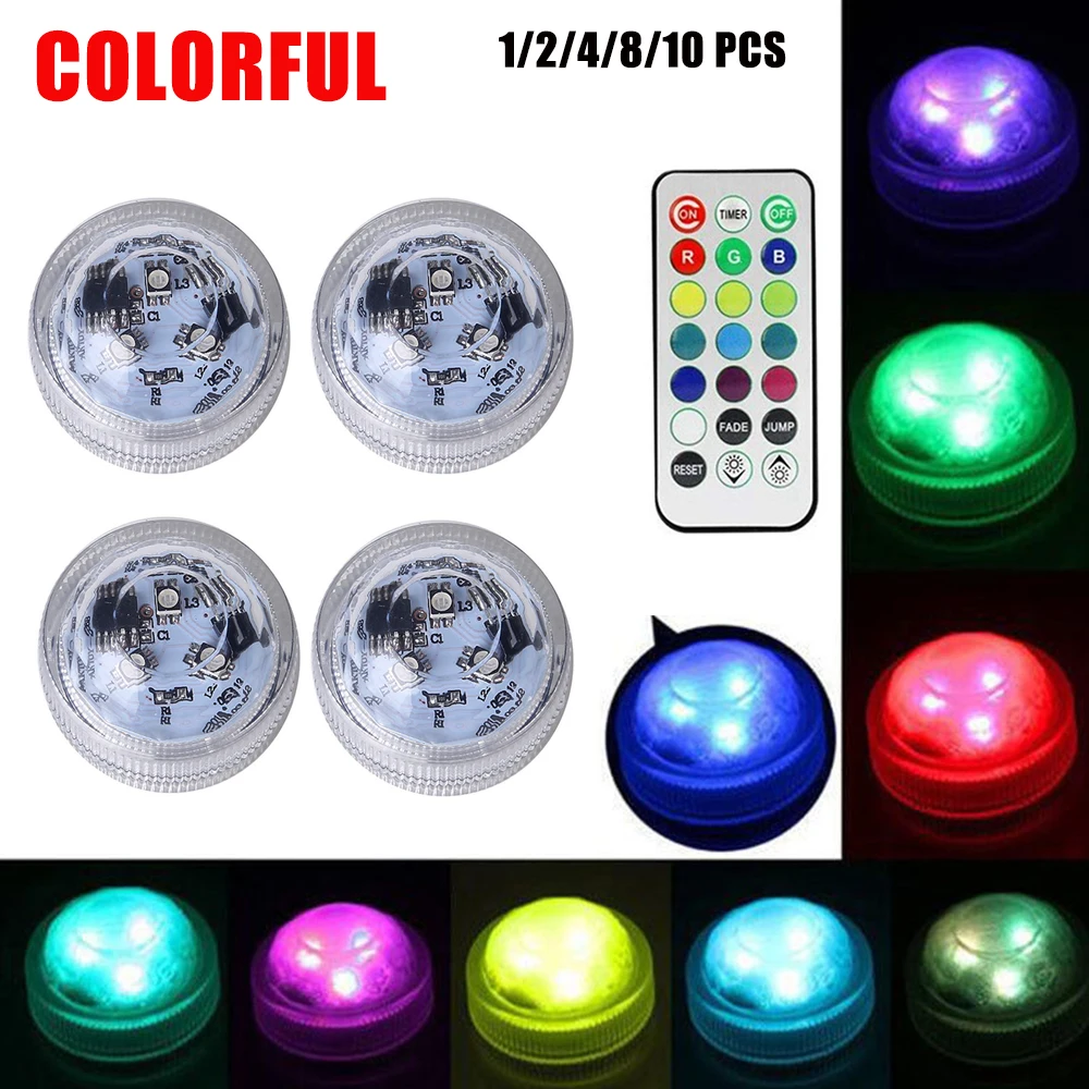 

LED Car Interior Ambient Light Atmosphere Lamp Remote Control Wireless Adhesive Ambient Light LED With Battery Car Accessories