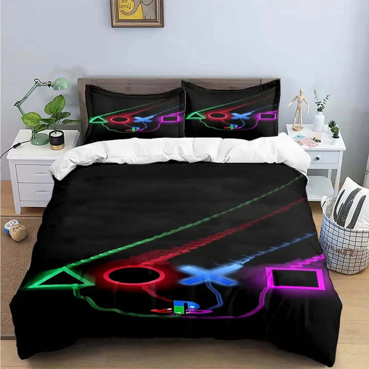 Gamer Controller  Print Bedding Sets Exquisite Bed Supplies Set Duvet Cover Bed Comforter Set Bedding Set Luxury Birthday Gift