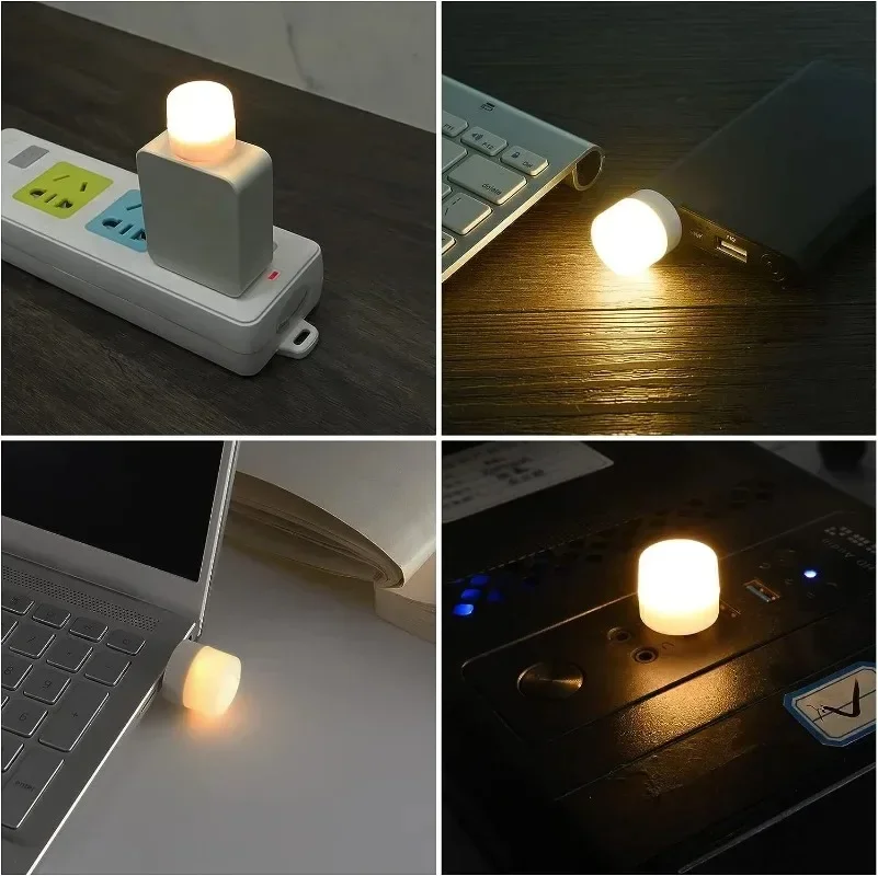 Mini Lamp Led Lights Light Portable Plug Lighting Lamps Eye Protective Book Reading Night Bedroom Room Table Desk Indoor