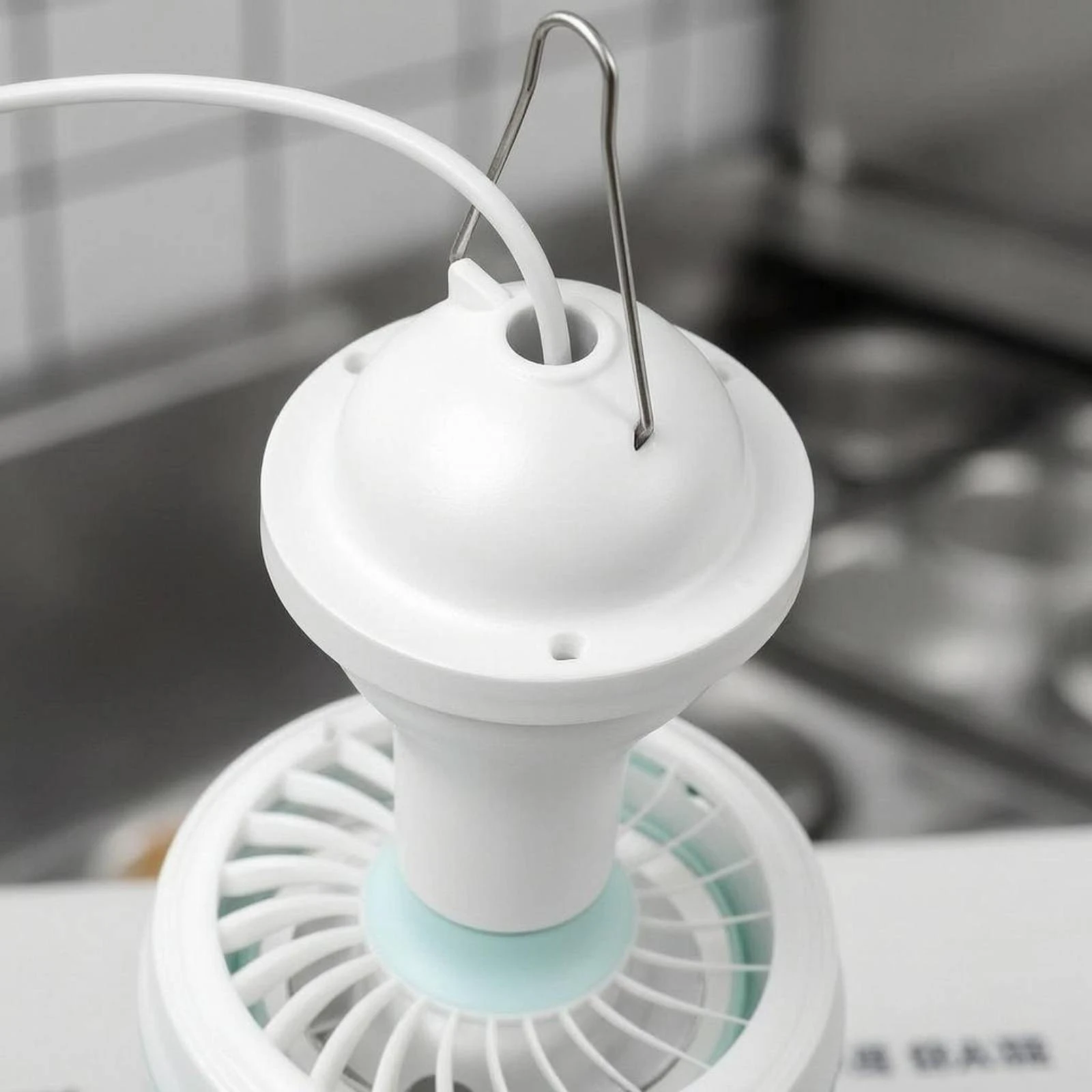 

Windless Fly Shooer Easy Installation Hanging Fly Fan Device Adjustable Range for Food Vendors
