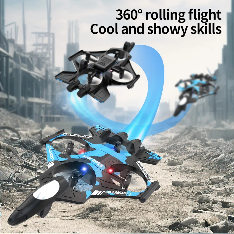 2026 Nuovo K500MAX RC Schiuma Aereo 2.4G WIFI RC Fighter Acrobatico Tumbling Elicottero con LED Luci Colorate Aereo Ragazzi Giocattoli Regalo