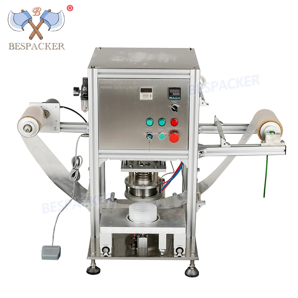Macchina confezionatrice manuale per sigillare tazze di plastica usa e getta BZD-95B