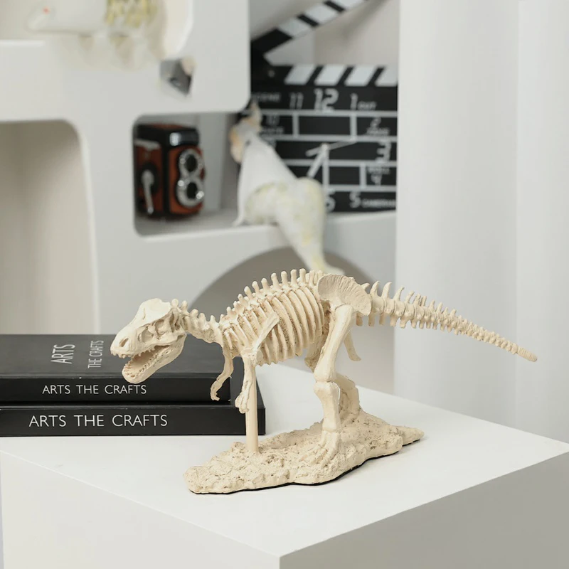 Large 44cm Hotel Club Office Resin Handicraft Ornaments Simulation Dinosaur Skeleton Statue Ornaments Personalized Gifts