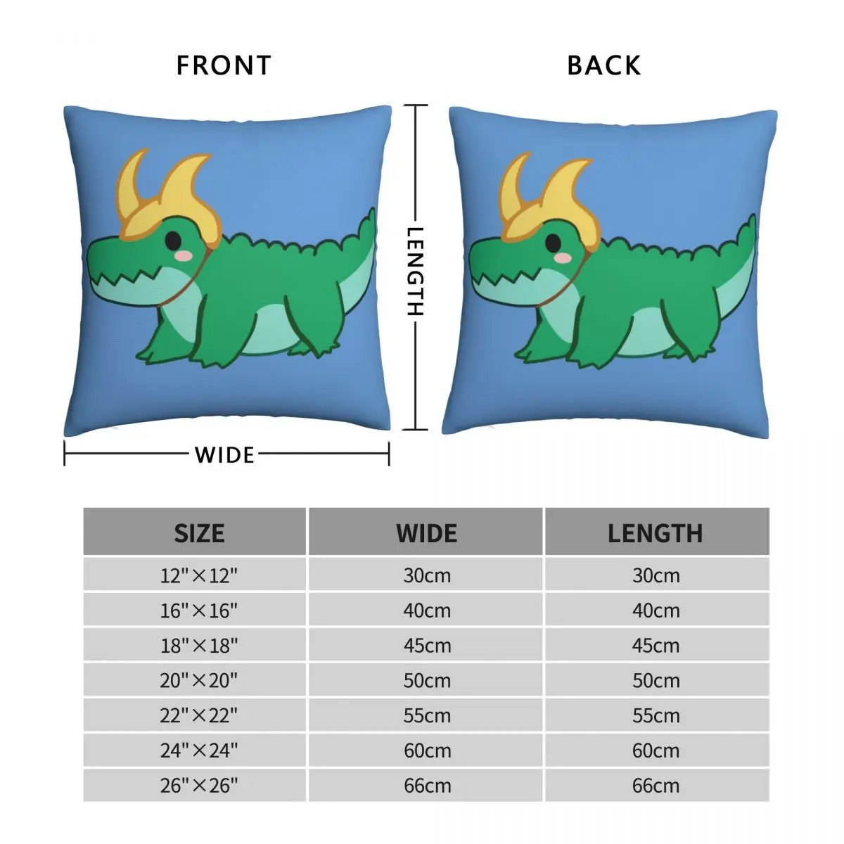 Chibi Alligator Pillowcase Polyester Linen Velvet Pattern Zip Decorative Throw Pillow Case Car Cushion Cover Wholesale 18