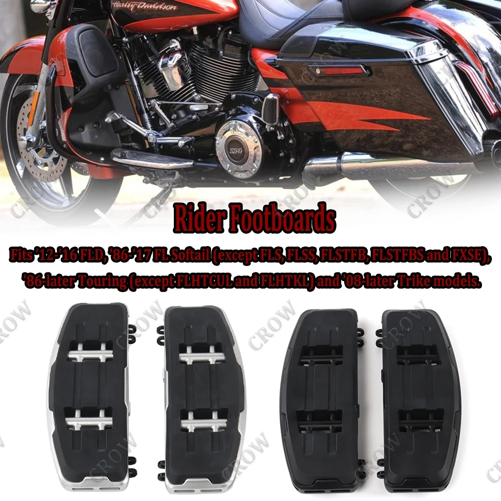 

New Motorcycle Accessories Rider Non-Slip Footboard For Harley Touring Softail Standard Slim Road Glide ST FLHR CVO 121 2024