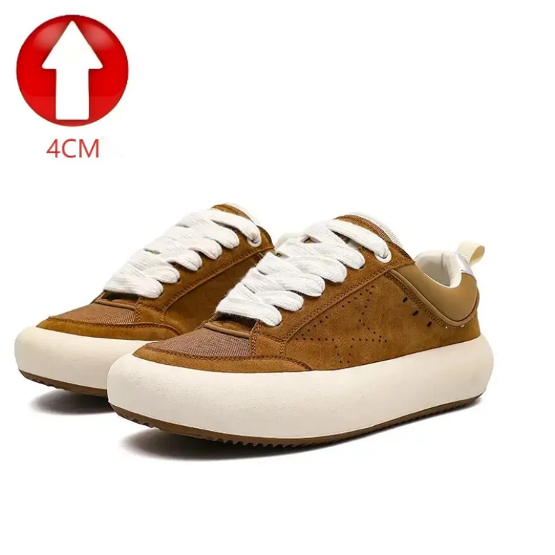 

A pair of fashionable platform sneakers suitable for both men and women, suitable for daily use and outdoor activities.