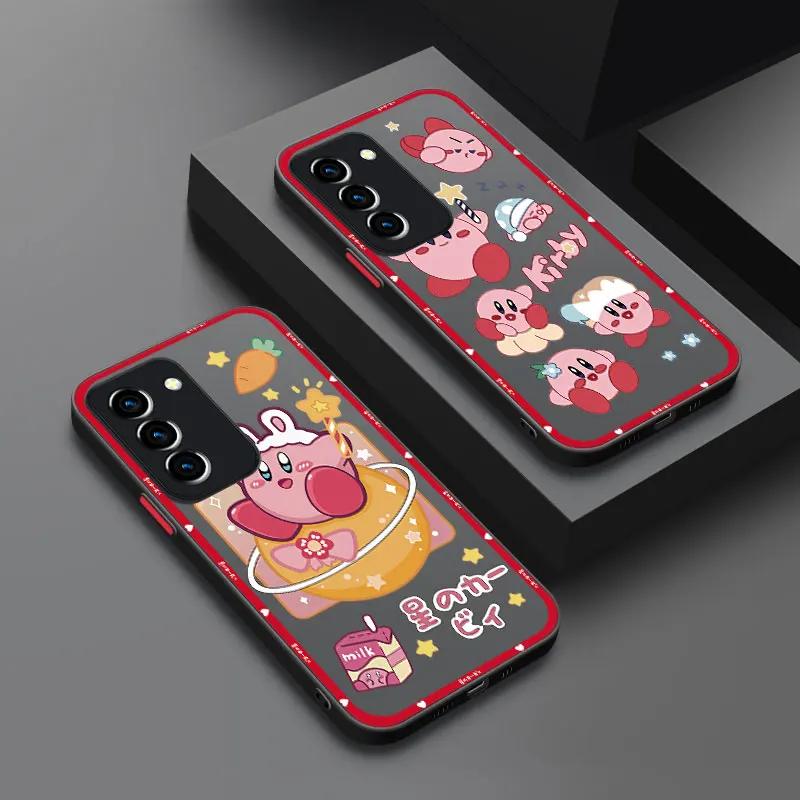 Cartoon Star K-Kirbys Frosted Translucent Phone Case For Samsung Galaxy A03 Core A02 A10 A12 A20 A21 A50 A70 S A01 A04E A05 A11