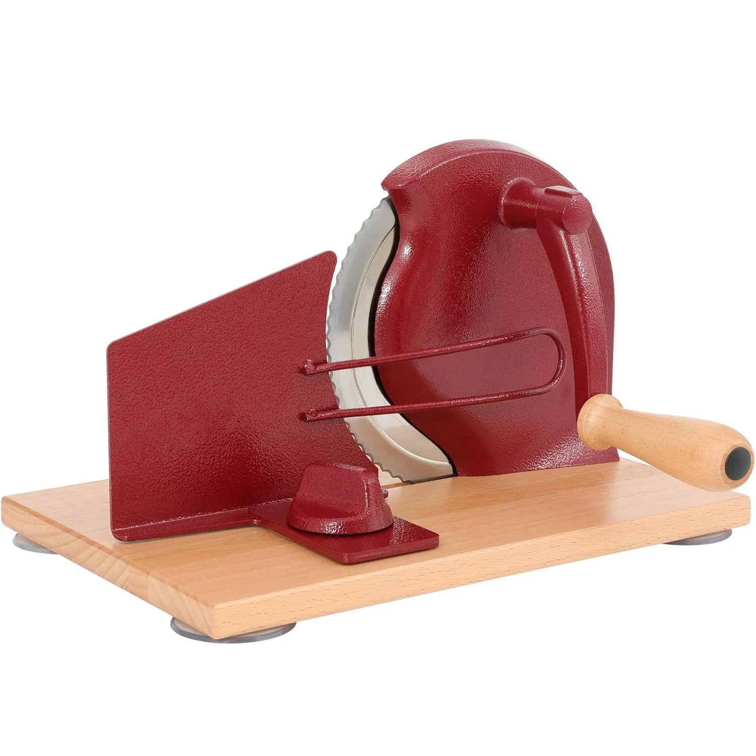 

Classic hand crank household bread slicer