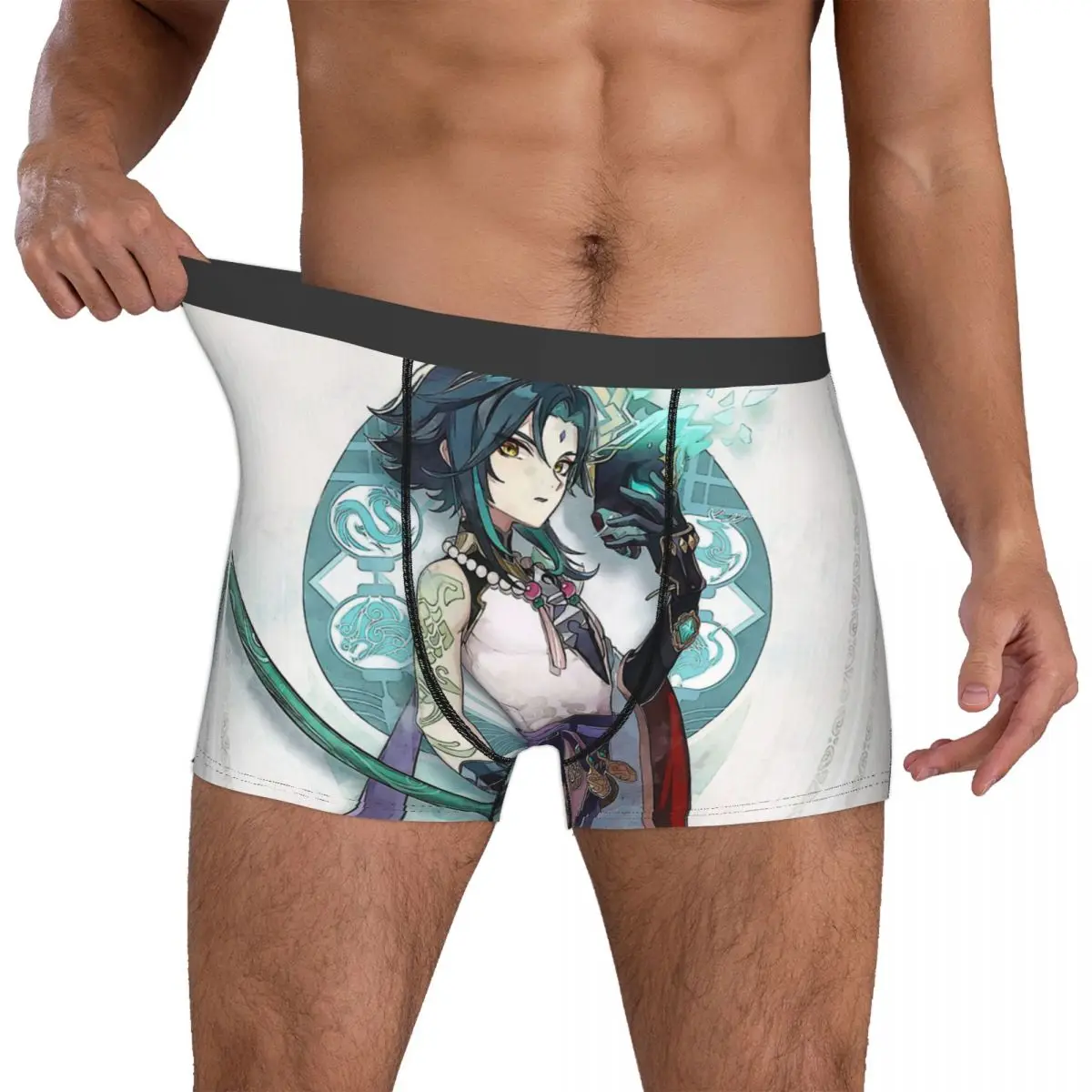 Xiao Genshin Impact Underpants Cotton Panties Male Underwear Print Shorts Boxer Briefs