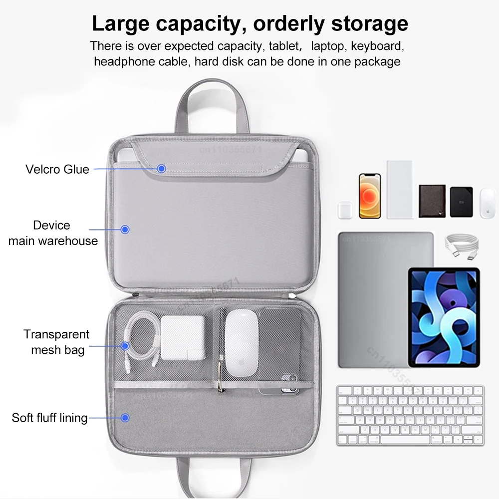Tablet Bag for Samsung Galaxy Tab S9 S8 Ultra S7 FE Plus Pouch Case for iPad Pro 12.9 Xiaomi Pad 5 6 Pro Max Portable Sleeve Bag
