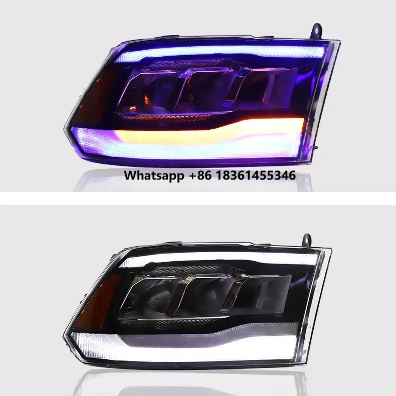car light bulbs LED Headlight 1500 DRL Daytime Running Light Turn signal and Blue Night light mode