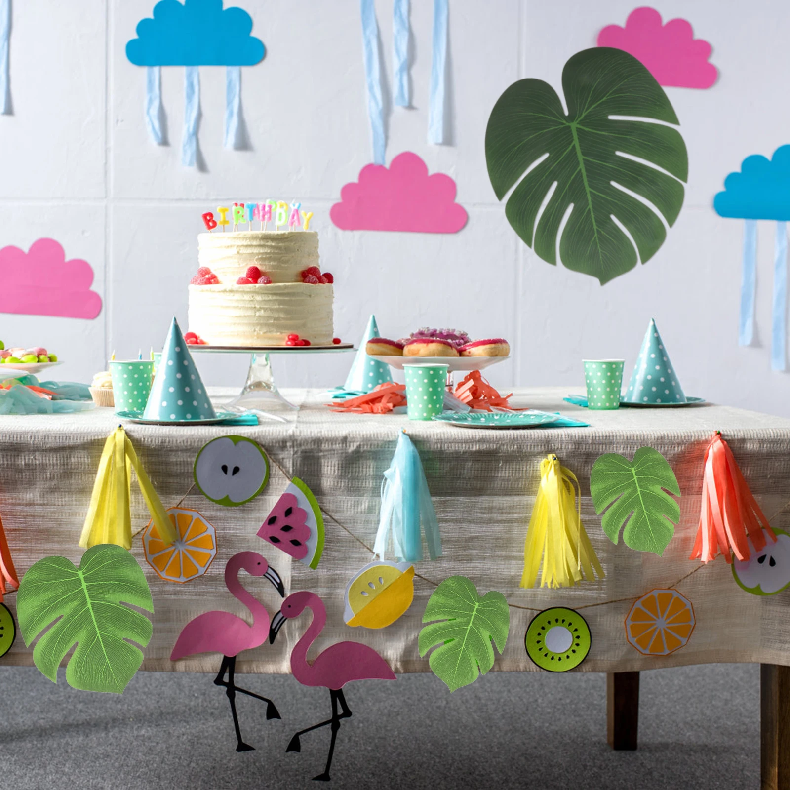 

36Pcs Leaf Shaped Placemats Dining Table Mats Non Slip Table Pads Kitchen Pot Holders Cup Coasters Decorative Dining Room