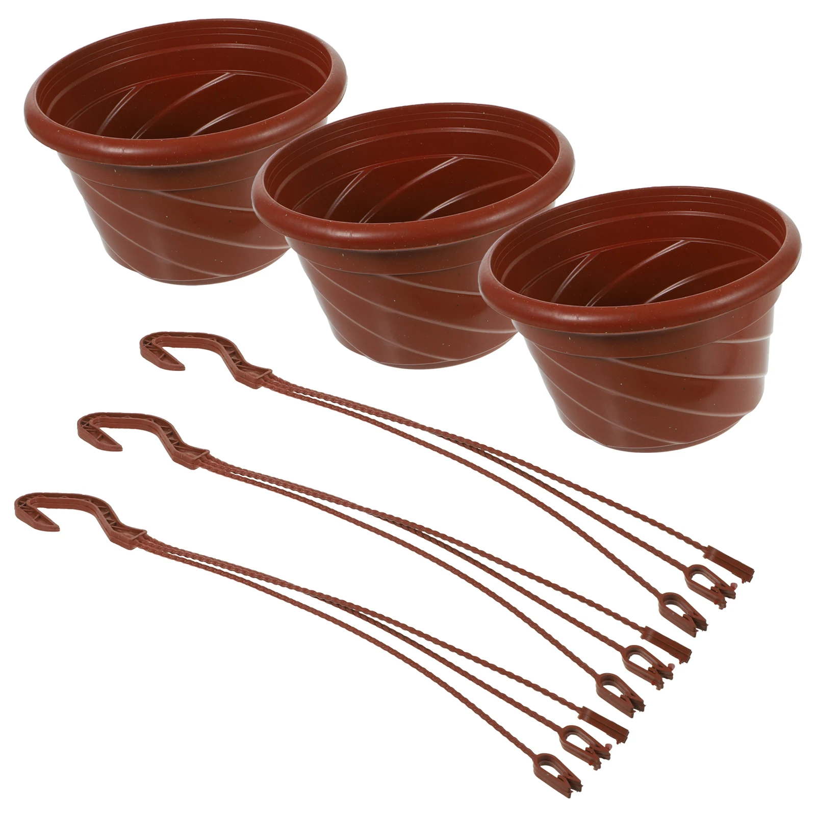 

3 Pcs Hanging Flower Pot Small Orchid Chlorophytum Planter Decor Smooth Plastic Garden Supplies