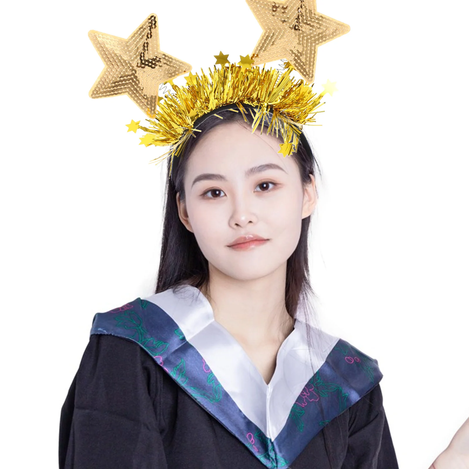 

1pcs Sparkling Sequin Star Headband Women Festival Party Photo Booth Accessory New Years Disco Hair Decor Headbands